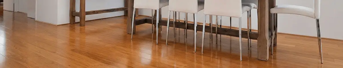 Professionally installed and refinished bamboo flooring in a residential home, showcasing smooth finish and natural wood tones in Wichita, KS
