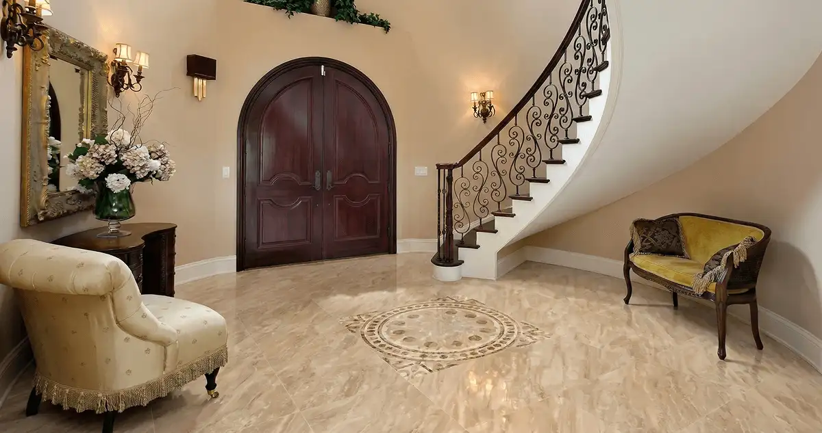 Entrance hall with professionally installed ceramic tile flooring in Wichita KS