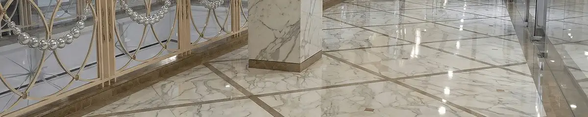Beautiful marble floor professionally installed in Wichita, KS
